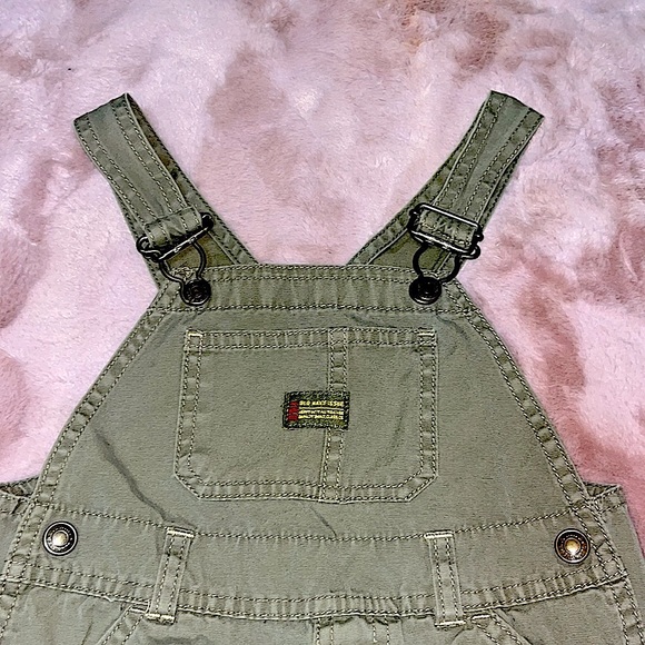 Baby Old Navy Army Green Cargo Overalls, Baby Size 24 Months. - Picture 4 of 9